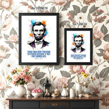 Framed US Presidents Posters, America’s Leaders, US President Quotes, Patriotic Historical Prints, Motivational Home Office Decor & Educational Artwork (Abraham Lincoln, 7L x5 W, Framed)