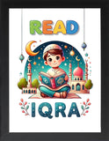 Framed Muslim Kids Posters, Quran Verses for Children, Muslim Kids Wall Art, Islamic Nursery Decor, Islamic Gifts, Dua Quotes, Islamic Education Poster (ALLAH, 7" L x 5" W, Framed)