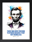Framed US Presidents Posters, America’s Leaders, US President Quotes, Patriotic Historical Prints, Motivational Home Office Decor & Educational Artwork (Abraham Lincoln, 7L x5 W, Framed)