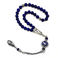 -PRESTIGE SERIES- Lapis Lazuli Stone Prayer Beads-Tesbih-Tasbih-Tasbeeh-Misbaha (8 mm 33 beads)