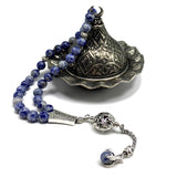 FANTASTIC EAGLE CLAW SERIES Blue Spot Stone Prayer Beads-Tesbih-Tasbih (8 mm-33 beads)