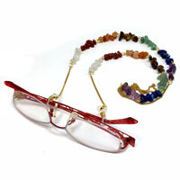 Chakra Gemstones Design Eyeglass Chain Eyewear Retainer Eyeglass Strap Holder Eyeglass Necklace Women Eyeglass Chain -FREE Eyeglass Case