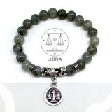 LIBRA ZODIAC Healing Gemstone Bracelets According to Zodiac Series -8 mm Labradorite Stone Beads- Astrology Healing Stress Relief Bracelets