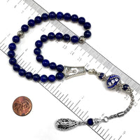 -PRESTIGE SERIES- Lapis Lazuli Stone Prayer Beads-Tesbih-Tasbih-Tasbeeh-Misbaha (8 mm 33 beads)