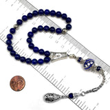 -PRESTIGE SERIES- Lapis Lazuli Stone Prayer Beads-Tesbih-Tasbih-Tasbeeh-Misbaha (8 mm 33 beads)