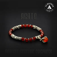 New Style Eagle Clawed Red Agate Bracelet -6 mm beads- (ETHNIC WALLET GIFT)