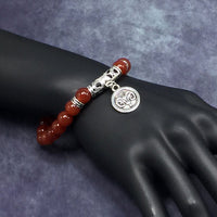 ARIES ZODIAC Healing Gemstone Bracelets According to Zodiac Series -8 mm Red Agate Stone Beads- Astrology Healing Stress Relief Bracelets