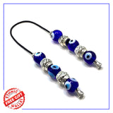 Greek KOMBOLOI Series- Worry Beads Begleri Pony Anxiety Beads Rosary Relaxation Stress Relief (Lampwork Glass Evil Eye Beads -12x11 mm-)