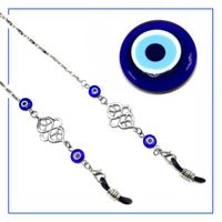 Eyeglass Chains Elegant Eyewear Retainer Beaded Eyeglass Strap Holder Natural Stone Beaded Eyewear Retainer (Evil Eye Design)