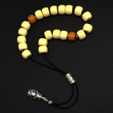 Greek KOMBOLOI Series Worry Beads Begleri Pony Anxiety Beads Rosary Relaxation Stress Relief  (Cream Resin Drum -13X9 mm- 19 Big Beads)