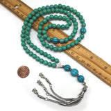 ALBATROSART Special for Woman Prayer Beads Series -99 Beads- Tesbih-Tasbih-Tasbeeh-Misbaha-Masbaha-Subha  (Turquoise Color Acrylic Beads-8 mm) and Bracelet