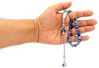 FANTASTIC EAGLE CLAW SERIES Blue Spot Stone Prayer Beads-Tesbih-Tasbih (8 mm-33 beads)