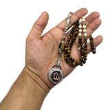 Unique Design Stylish Tiger Eye Stone Prayer Beads-Tesbih-Tasbih-Tasbeeh-Misbaha (6 mm-99 beads)