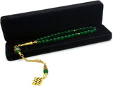 -Orient Collection-Prayer Beads-Worry Beads-Tesbih-Tasbih-Tasbeeh-Misbaha-Masbaha-Subha-Rosary (Green Jade Stone (8 mm-33 Beads))