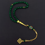 -Orient Collection-Prayer Beads-Worry Beads-Tesbih-Tasbih-Tasbeeh-Misbaha-Masbaha-Subha-Rosary (Green Jade Stone (8 mm-33 Beads))