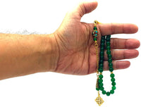 -Orient Collection-Prayer Beads-Worry Beads-Tesbih-Tasbih-Tasbeeh-Misbaha-Masbaha-Subha-Rosary (Green Jade Stone (8 mm-33 Beads))