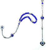 ALBATROSART Design -Handmade Evil Eye Beaded Collection Worry Beads - Prayer Beads (8 mm-33 Beads) Tesbih-Tasbih-Tasbeeh-Misbaha-Masbaha-Subha-Sebha-Sibha-Rosary (Diamond)