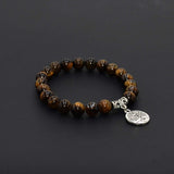 ALBATROSART Elegant New Bracelet Series: Tiger Eye Bracelet with Tree of Life  (Ethnic Wallet Gift)