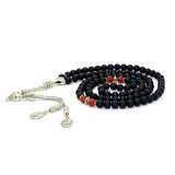 Unisex Prayer Beads-Tesbih-Tasbih-Tasbeeh-Misbaha (6 mm-99 beads) (Black Matte Onyx Stone Design)