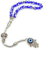 EVIL EYE COLLECTION Prayer Beads Tesbih-Tasbih-Tasbeeh-Misbaha (Blade in The Blue) (8 mm-33 beads)