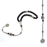 -PASSION COLLECTION- Prayer Beads-Tesbih-Tasbih-Tasbeeh (Black Matte Onyx Stone) (8 mm-33 Beads)