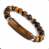 ALBATROSART - Handmade Bracelet Collection - (Ethnic Wallet Gift) (Tiger Eye Natural Stone Bracelet -8mm)