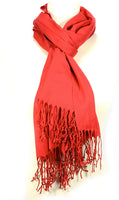 Islamic Hijab Plain Pashmina Shawl - Turkish Made (Red)