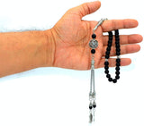 Black Matte Onyx Stone Prayer Beads - Tesbih - Tasbih - Tasbeeh - Misbaha - Masbaha (8 mm-33 beads)