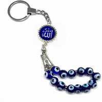 ALBATROSART -Keychain Collection with Allah -Handbag Holders (10mm Diameter Evil Eye Beads)