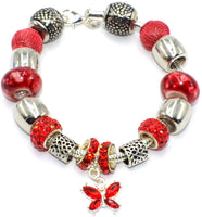 Albatros -European Style Charm Bracelet- (-Red-)