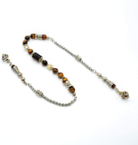 TIGER EYE STONE SERIES: Worry Beads - Prayer Beads - Tesbih - Tasbih - Misbaha (Long Zaza Tasbih)