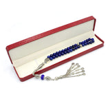 Natural Lapis Lazuli Stone Prayer Beads-Tesbih-Tasbih-Tasbeeh-Misbaha-Masbaha-Subha-Rosary (8 mm 33 beads)