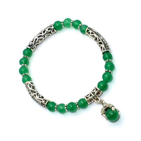 New Style Eagle Clawed Green Aventurine Bracelet -6 mm Beads- (Ethnic Wallet Gift)