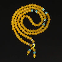 ALBATROSART - Mala Prayer Beads - Mala Necklace - Tibetan Mala Prayer Beads Meditation Beads Yoga Necklace (Natural Citrine Stone - 6 mm - 108 Beads)