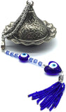 Special Key Chain Collection -Handmade Key Chain, Car Key Chain, Handbags Holder ((Evil Eye-Heart))