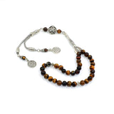 NEW MODELS (8 mm-33 beads) Tesbih-Tasbih-Masbaha-Worry Beads-Prayer Beads (Tiger Eye Stone)