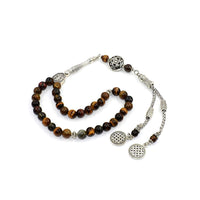 NEW MODELS (8 mm-33 beads) Tesbih-Tasbih-Masbaha-Worry Beads-Prayer Beads (Tiger Eye Stone)