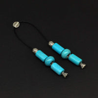 ALBATROSART Design - Greek KOMBOLOI Series- Worry Beads Begleri Pony Anxiety Beads Rosary Relaxation Stress Relief (Cylinder Turquoise -10X16mm-)