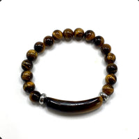 ALBATROSART - Handmade Bracelet Collection - (Ethnic Wallet Gift) (Tiger Eye Natural Stone Bracelet -8mm)