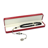 -PASSION COLLECTION- Prayer Beads-Tesbih-Tasbih-Tasbeeh (Black Matte Onyx Stone) (8 mm-33 Beads)