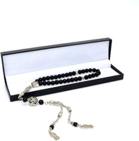 Black Matte Onyx Stone Prayer Beads - Tesbih - Tasbih - Tasbeeh - Misbaha - Masbaha (8 mm-33 beads)