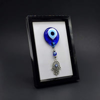 ALBATROSART -Evil Eye Bracelet Series -2- with Natural Stones (Free Ethnic Vallet) (Hamsa Wall Art - Hamsa Evil Eye Wall Hanging - Hamsa Hand Frame - Evil Eye Wall Hanging)