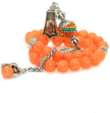 FANTASTIC EAGLE CLAW SERIES Orange Aventurine Stone Prayer Beads-Tesbih-Tasbih (8 mm-33 beads)