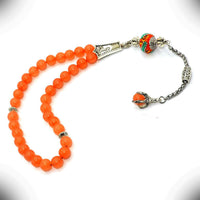 FANTASTIC EAGLE CLAW SERIES Orange Aventurine Stone Prayer Beads-Tesbih-Tasbih (8 mm-33 beads)