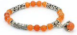 New Style Eagle Clawed Orange Aventurine Bracelet -6 mm Beads- (Ethnic Wallet Gift)