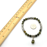 New Style Eagle Clawed Taiwan Jade Bracelet -6 mm- (Ethnic Wallet Gift)