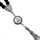 ALBATROSART -Regal Collection- Prayer Beads-Tesbih-Tasbih-Tasbeeh-Misbaha-Masbaha-Subha-Sebha-Sibha-Rosary (Black Matte Onyx Stone)