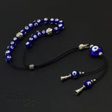 Greek KOMBOLOI Series- Worry Beads Begleri Pony Anxiety Beads Rosary Relaxation Stress Relief (Handmade Evil Eye Beads -(8 mm, 21 Beads)