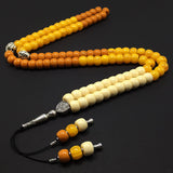 ALBATROSART Special Prayer Beads Series -99 Beads- Tesbih Tasbih Tasbeeh Misbaha Masbaha Subha Sebha Sibha (-Tricolor Big Resin (13x9 mm-99 Beads) Prayer Beads-)