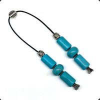 ALBATROSART Design - Greek KOMBOLOI Series- Worry Beads Begleri Pony Anxiety Beads Rosary Relaxation Stress Relief (Cylinder Turquoise -10X16mm-)